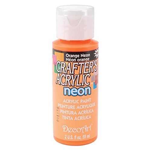 Crafter's Neon Acrylic Paint, 2 oz., Orange Neon
