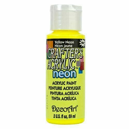 2Oz Neon Yellow Ow Crafter Acrylic Paint Arts & Crafts AD-18995_7cce8bf5-2e9b-49b6-af49-28a82b69c50b