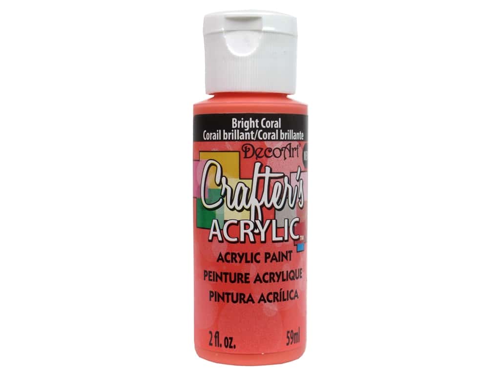 2Oz Bright Coral Crafter Acrylic Paint Arts & Crafts AD-19000_92673352-be4b-454d-9535-131e8cd7d809
