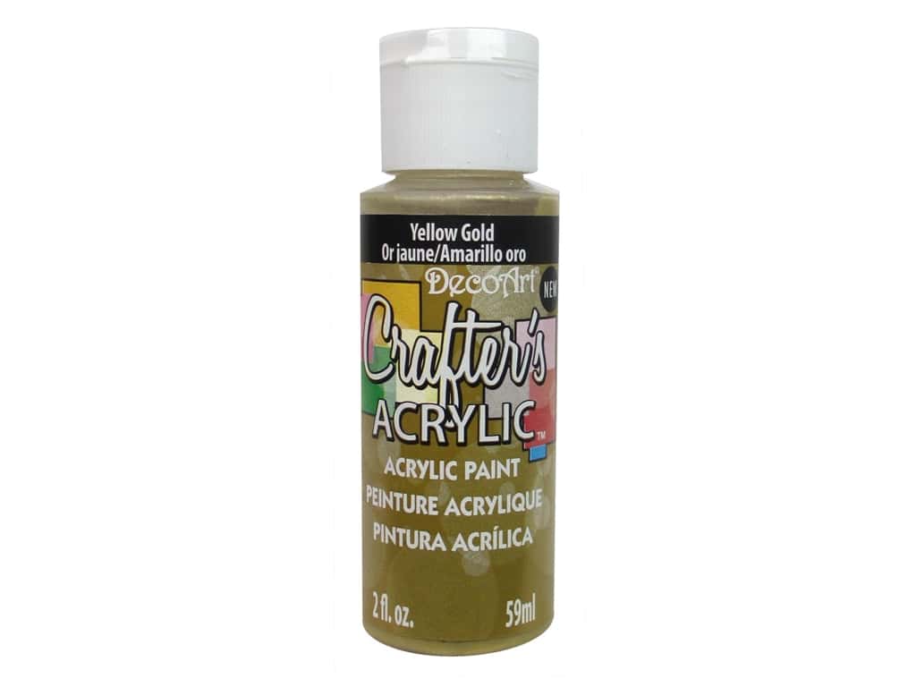 2Oz Yellow Ow Gold Crafter Acrylic Paint AD-19009_bde73e1e-cefa-4e24-be95-1c9511e2b083