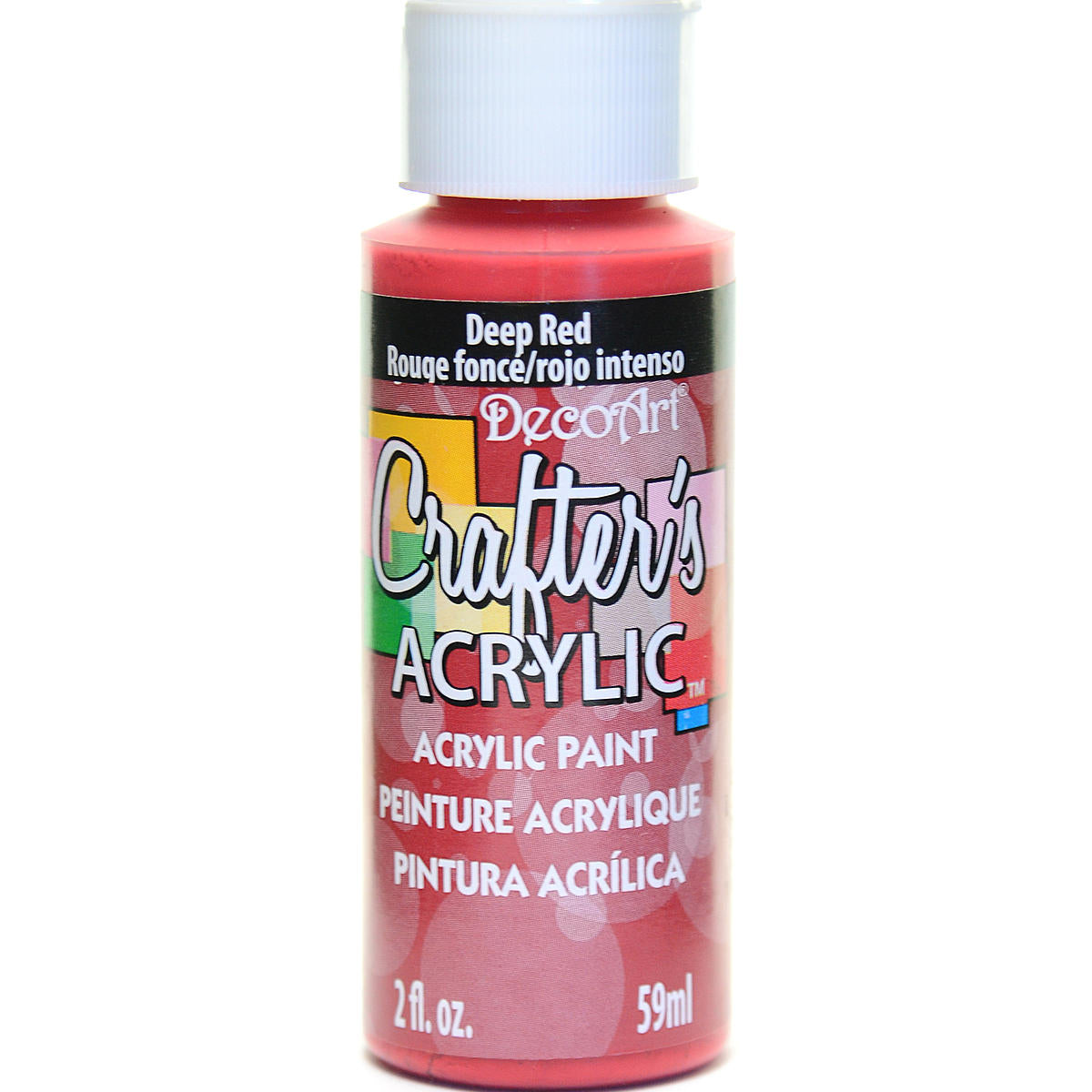 2Oz Deep Red Crafter Acrylic Paint Arts & Crafts AD-19014