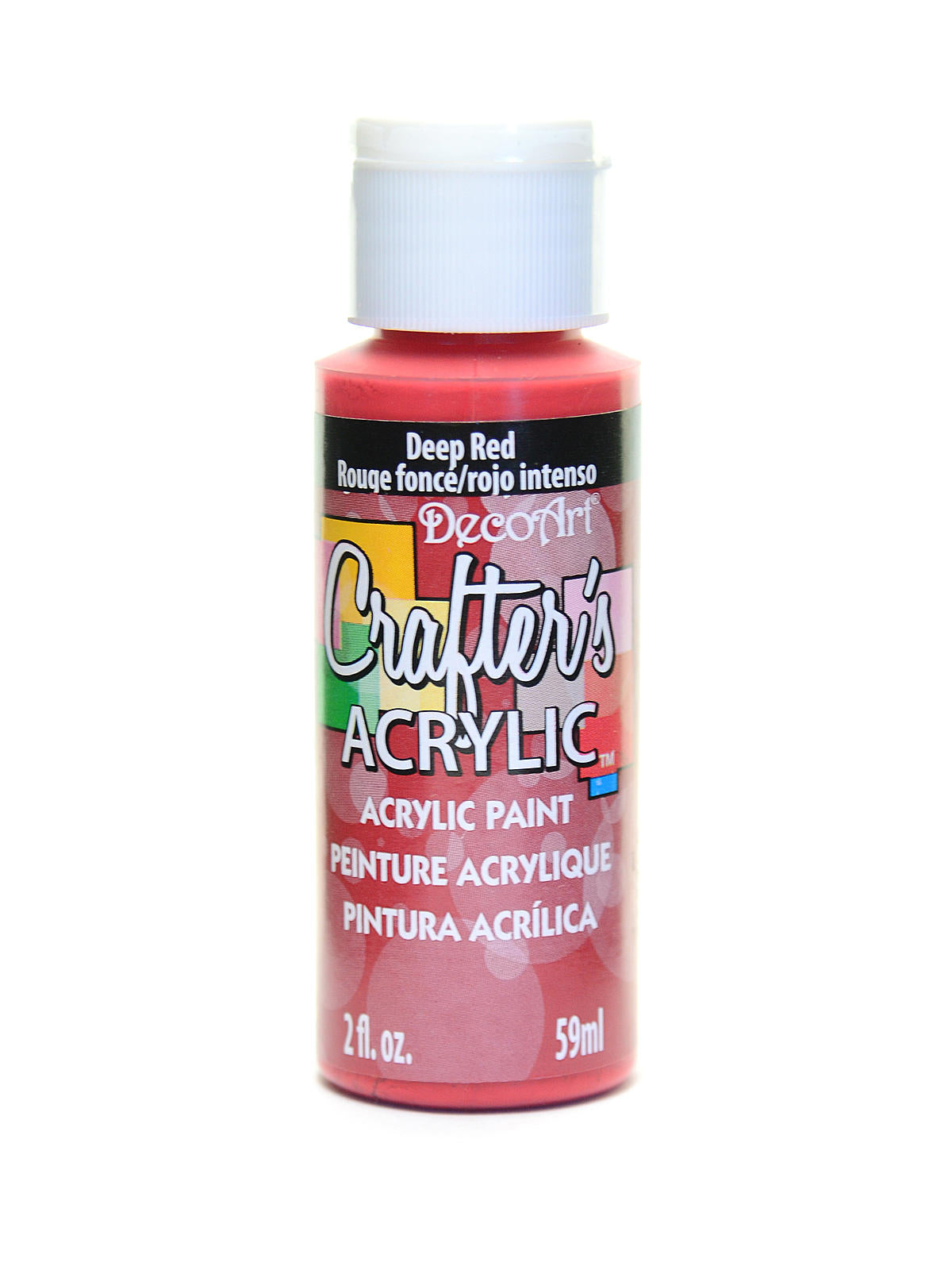 2Oz Deep Red Crafter Acrylic Paint Arts & Crafts AD-19014