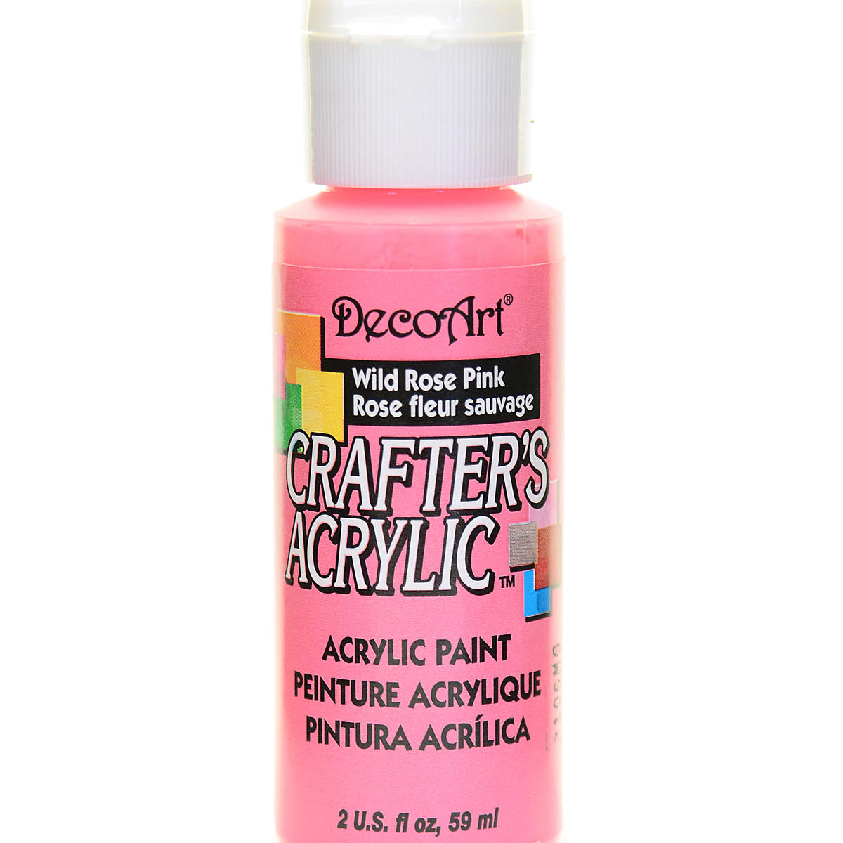 2Oz Wild Rose Pink Crafter Acrylic Paint Arts & Crafts AD-19045_47338c50-d305-49fa-9a9e-c4198dee3708