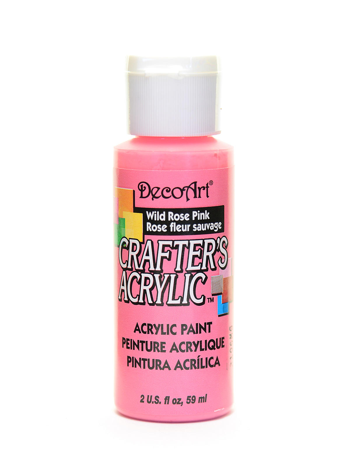 2Oz Wild Rose Pink Crafter Acrylic Paint Arts & Crafts AD-19045_47338c50-d305-49fa-9a9e-c4198dee3708