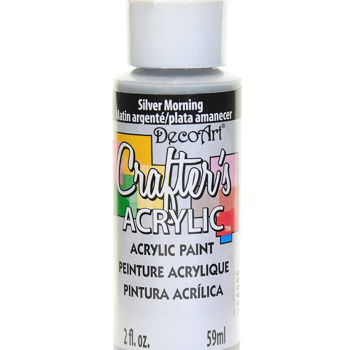 2Oz Silver Morning Crafter Acrylic Paint Arts & Crafts AD-19059