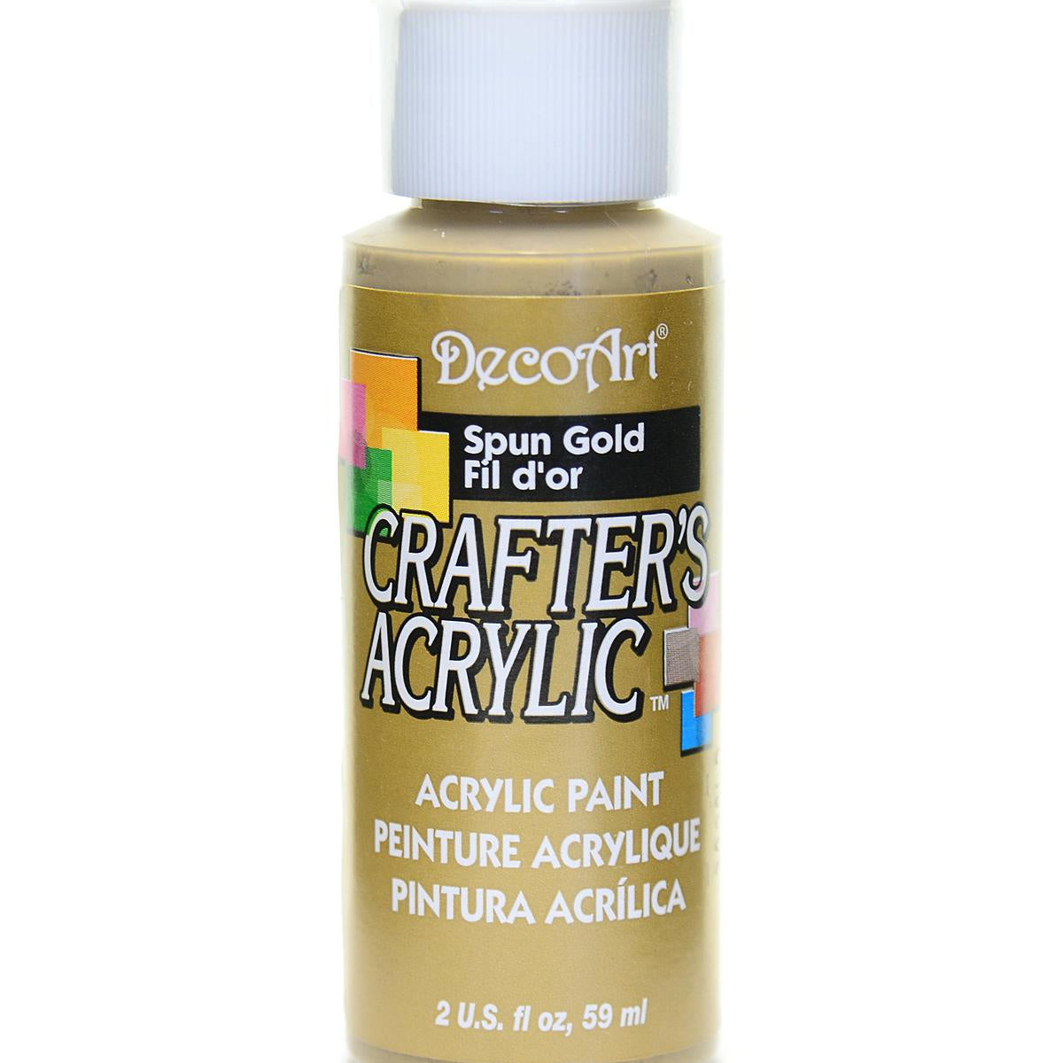 2Oz Spun Gold Crafter Acrylic Paint Arts & Crafts AD-19060