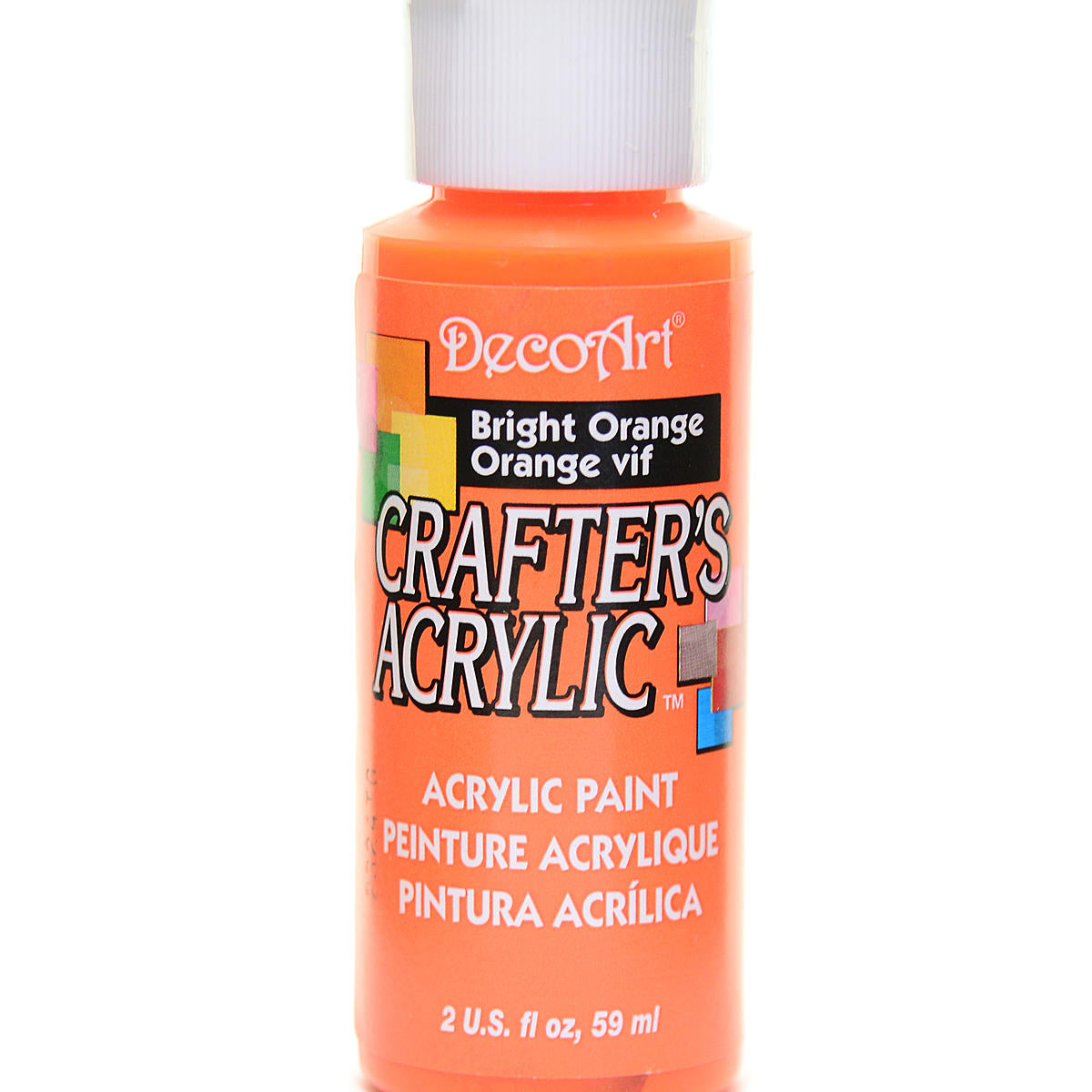 2Oz Bright Orange Crafter Acrylic Paint Arts & Crafts AD-19062