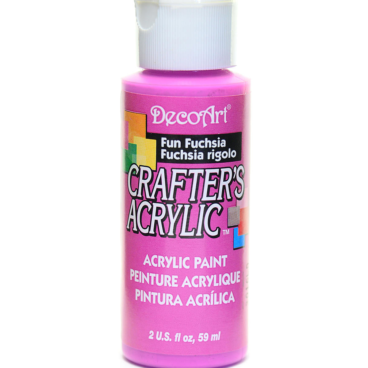 2Oz Fun Fuchsia Crafter Acrylic Paint Arts & Crafts AD-19064_0017e48b-b98a-430b-9ac2-f55162455d2b
