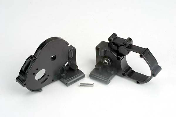 Traxxas 3691 Black Gearbox Halves With Idler Gear Shaft AD-19766_3ee8c84d-aa96-4e5d-936f-44dcd43159bd