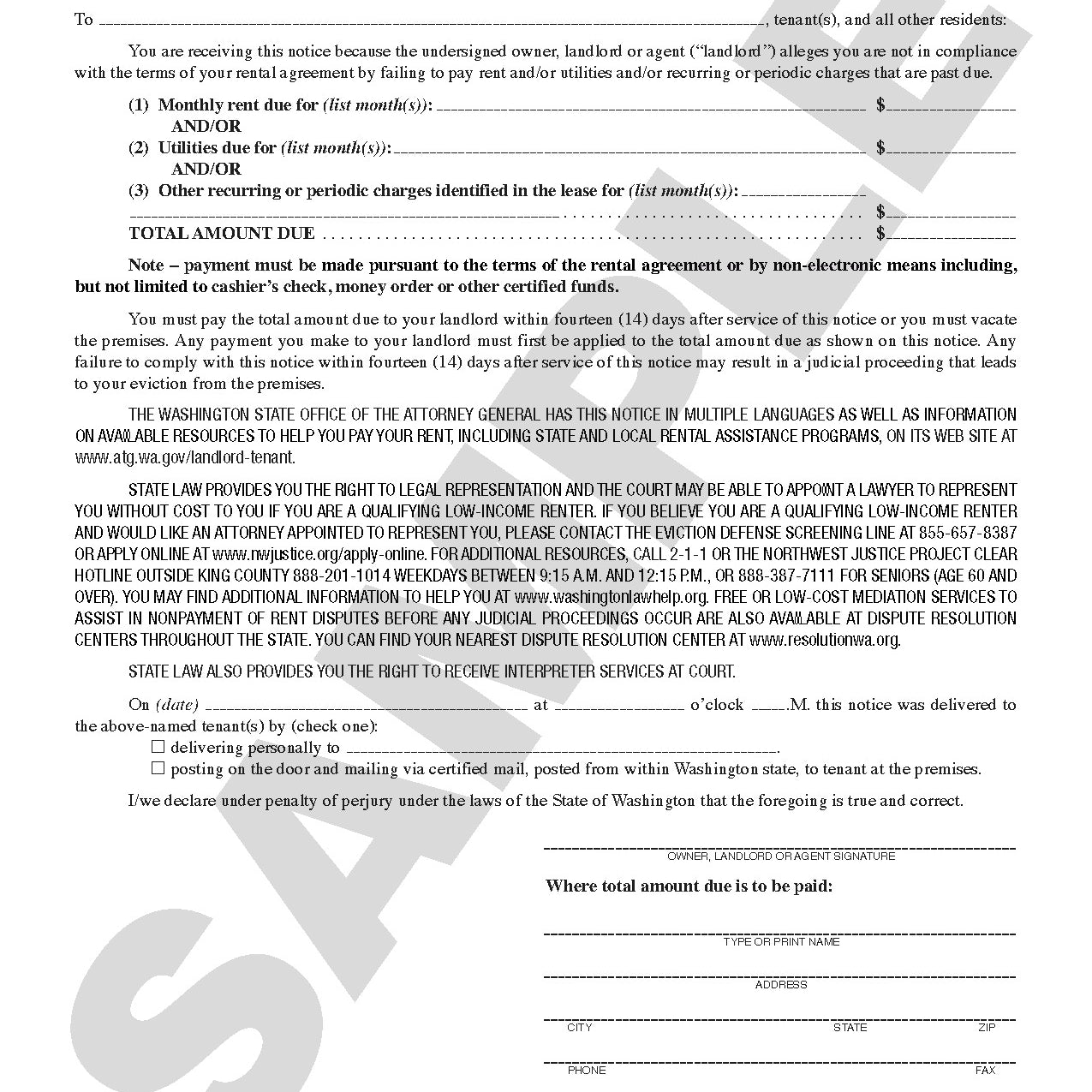 812.25 Landlord's Notice Of Default And/Or Payment Plan Ordered By Court 82 AD-20241