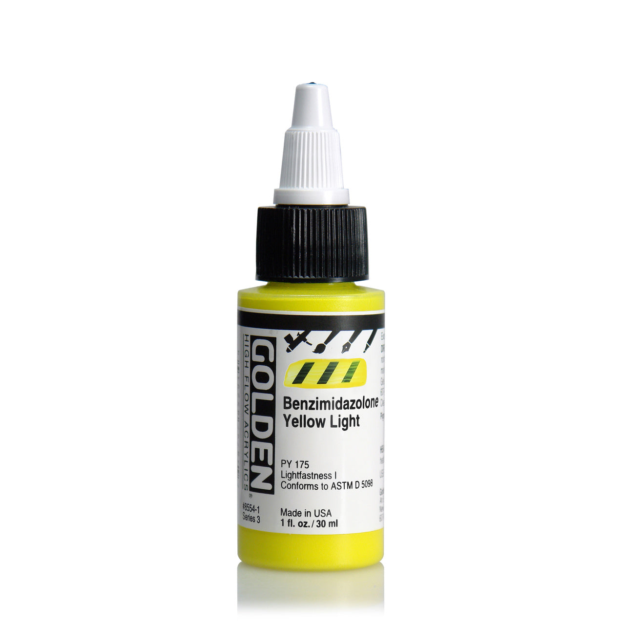 Benz Yellow Ow Lgt High Flow Acrylic Paint Arts & Crafts CW-10035