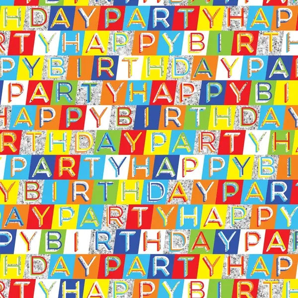 Glitter Birthday Wrap Roll CW-10112