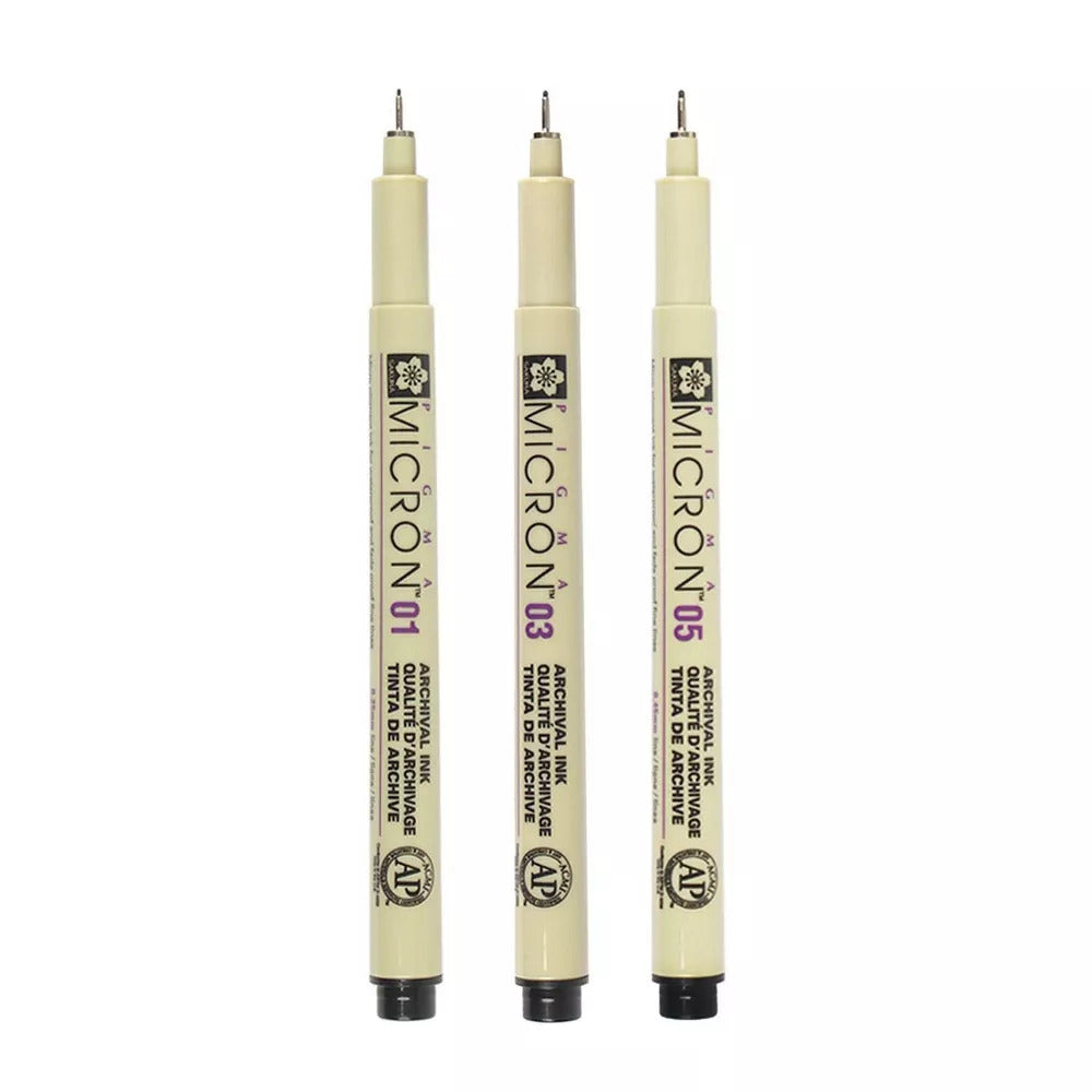 3Pc Micron Pen Black Set CW-10118_1