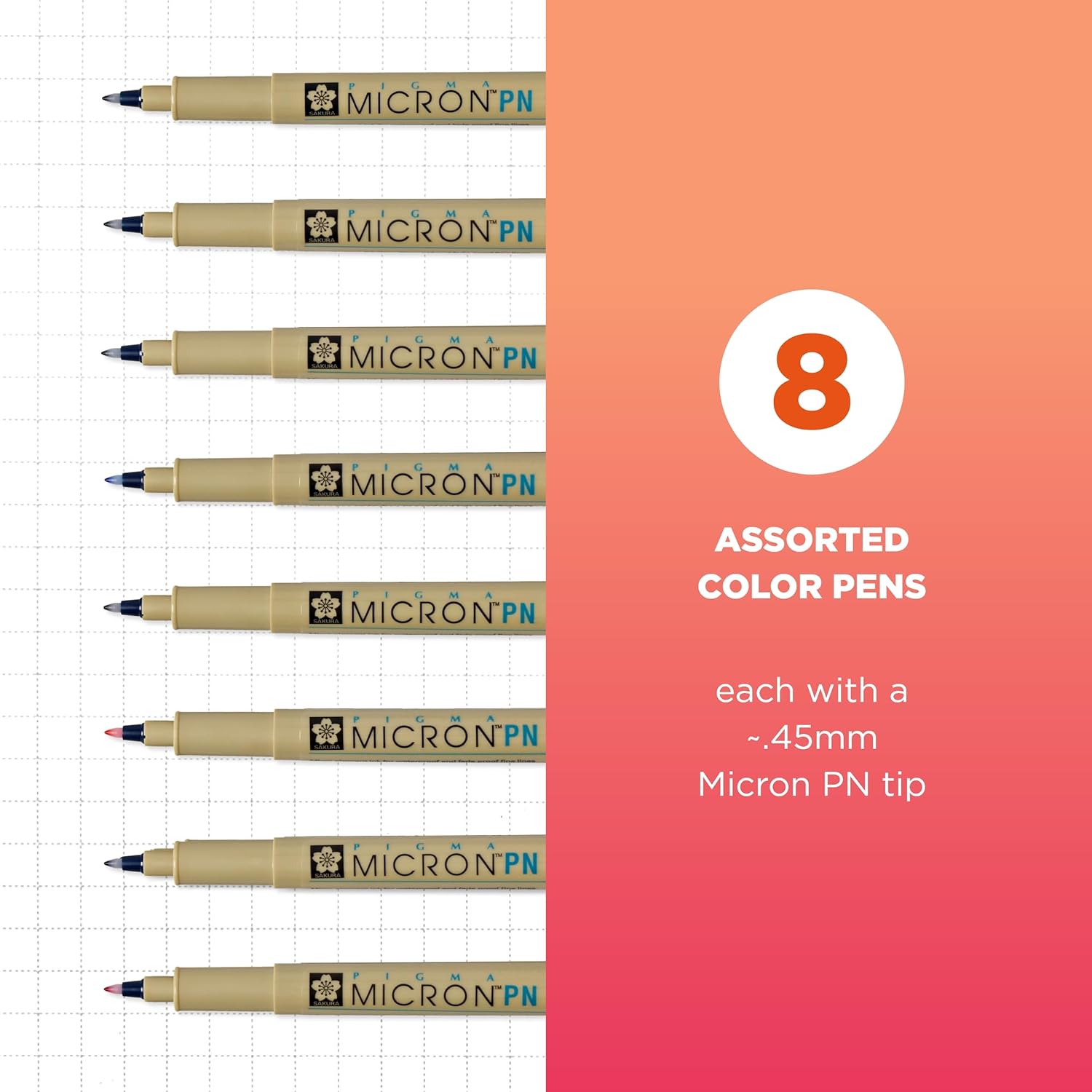 8Pc Pigma Micron Pen Set CW-10120_1
