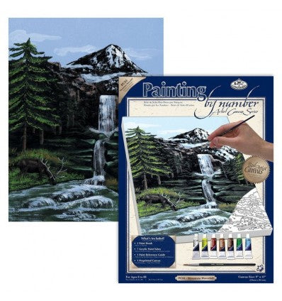 Mt Waterfall Paint By Number Canvas Small CW-10501