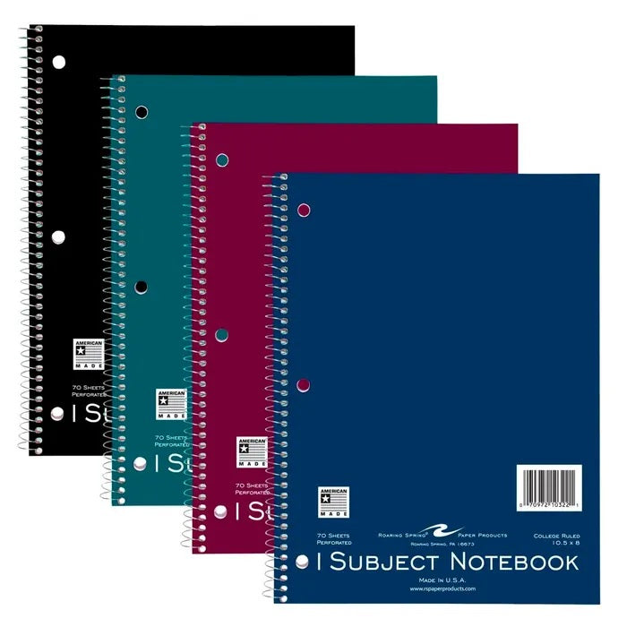 1 Subject College Notebook CW-10771