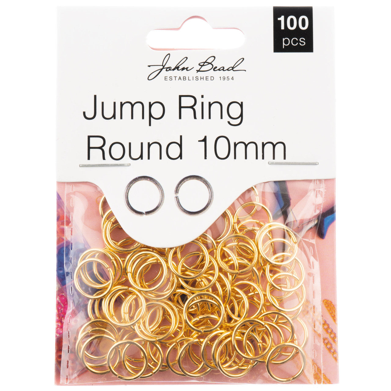 10Mm Gold Jump Ring Round CW-11305