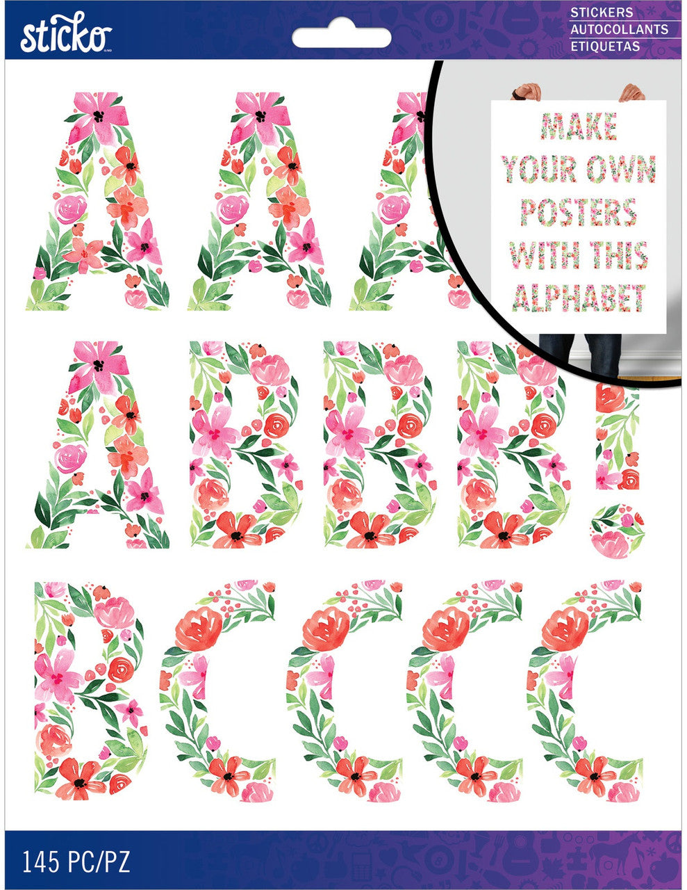 Xl Floral Alpha Script CW-11400