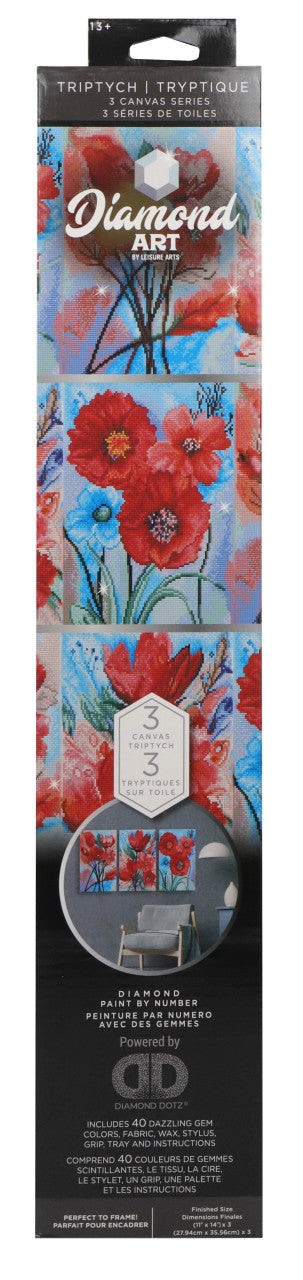 Red Poppies Diamond Art CW-11423