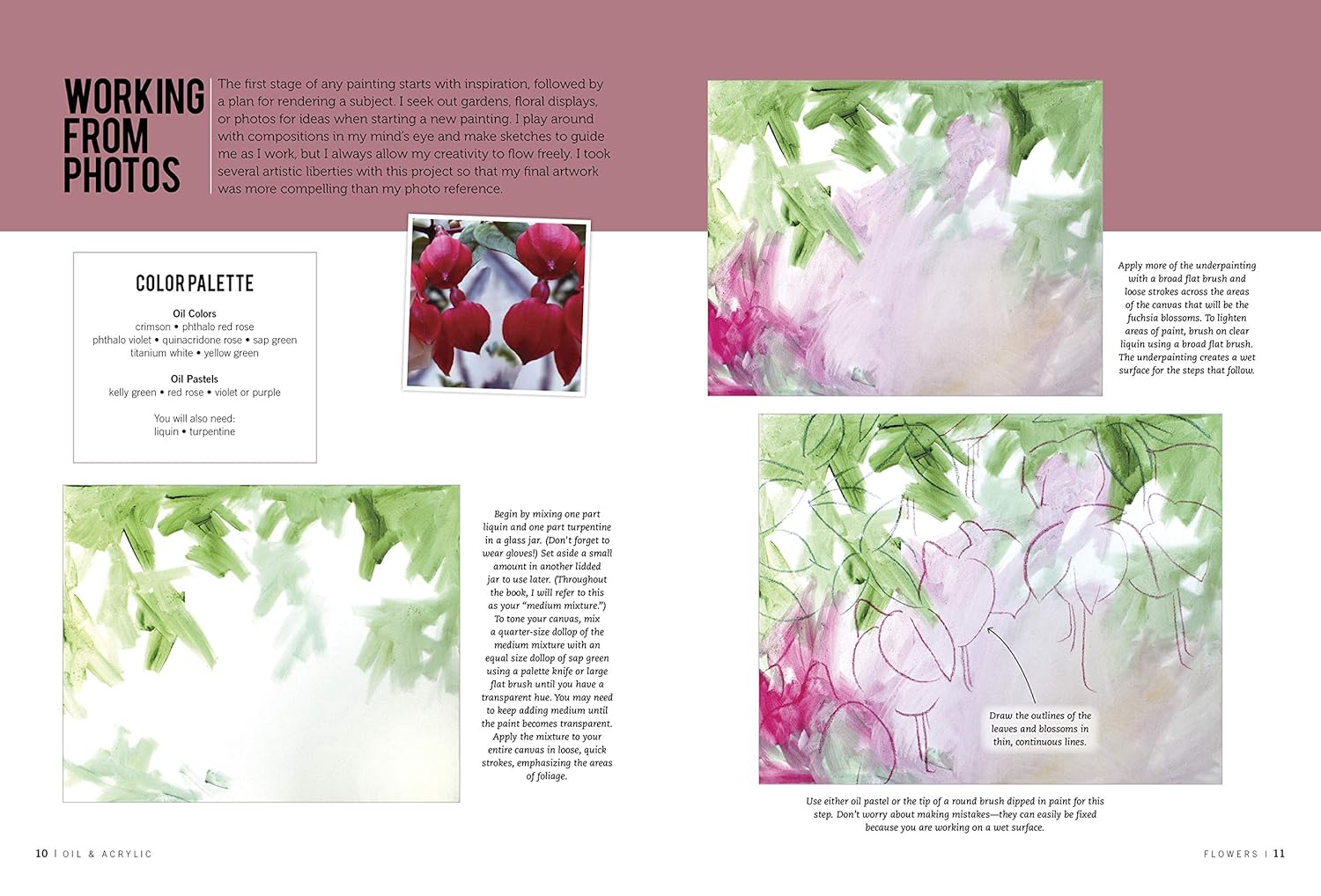 Oil & Acrylic: Flowers: Learn To Paint Step By Step (How To Draw & Paint) CW-11539_2