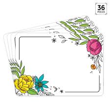 Doodle Blooms Adhesive Lables CW-11639
