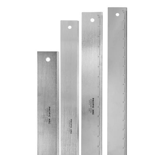 12" Rubber Back Stainless Rule CW-11646