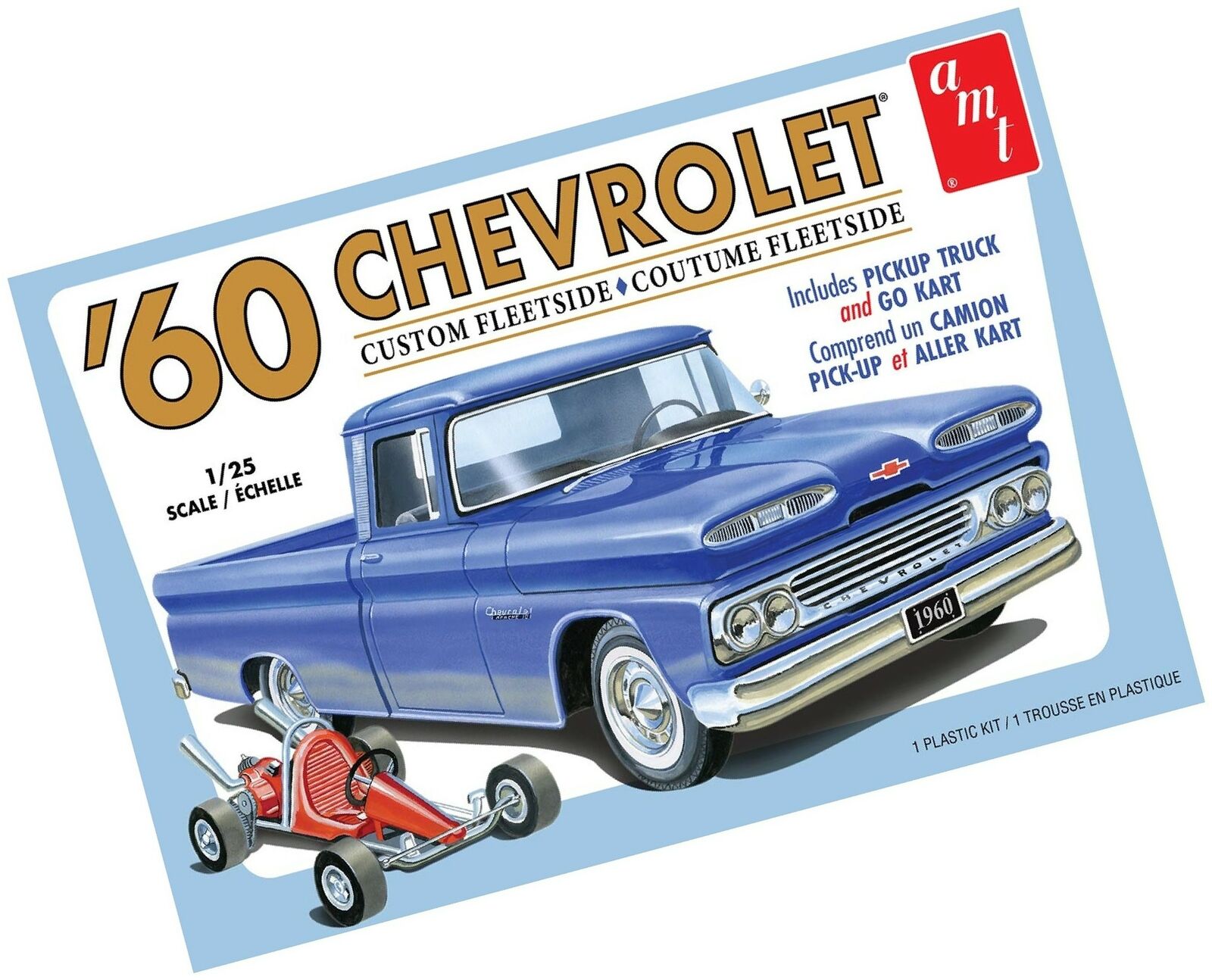 1/25 1960 Chevy Custom Fleetside Pickup With Go Kart CW-11783