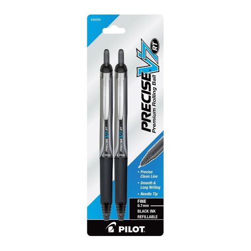Black Percise V7 Rt Pen 2Pk CW-11806