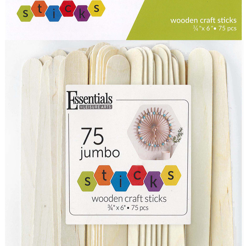 Jumbo Craft Sticks 75Pc CW-12031