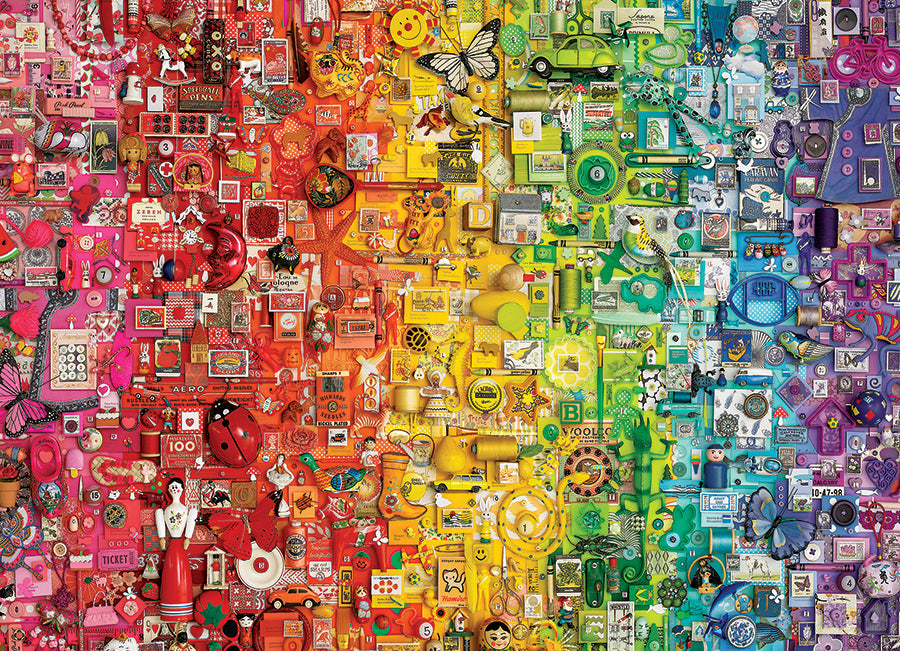 Colourful Rainbow 1000 Piece Cobble Hill Puzzle - Davies. Shelley CW-12043