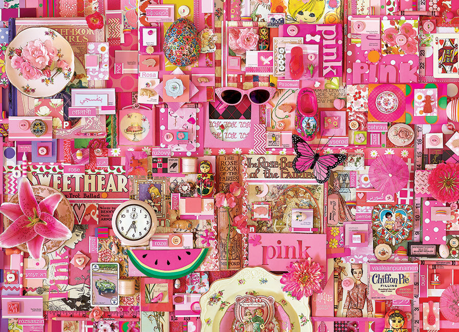 Pink 1000 Piece Cobble Hill Puzzle - Davies. Shelley CW-12044_89a5f916-24a9-4da1-a24d-827a512f95fc