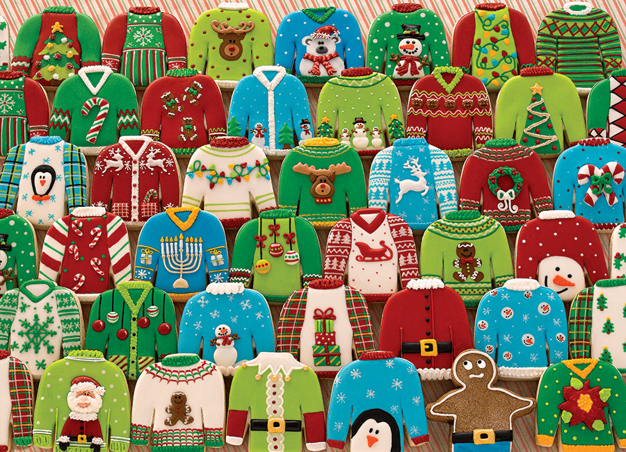 Ugly Xmas Sweaters Cookies 1000 Piece Cobble Hill Puzzle CW-12054