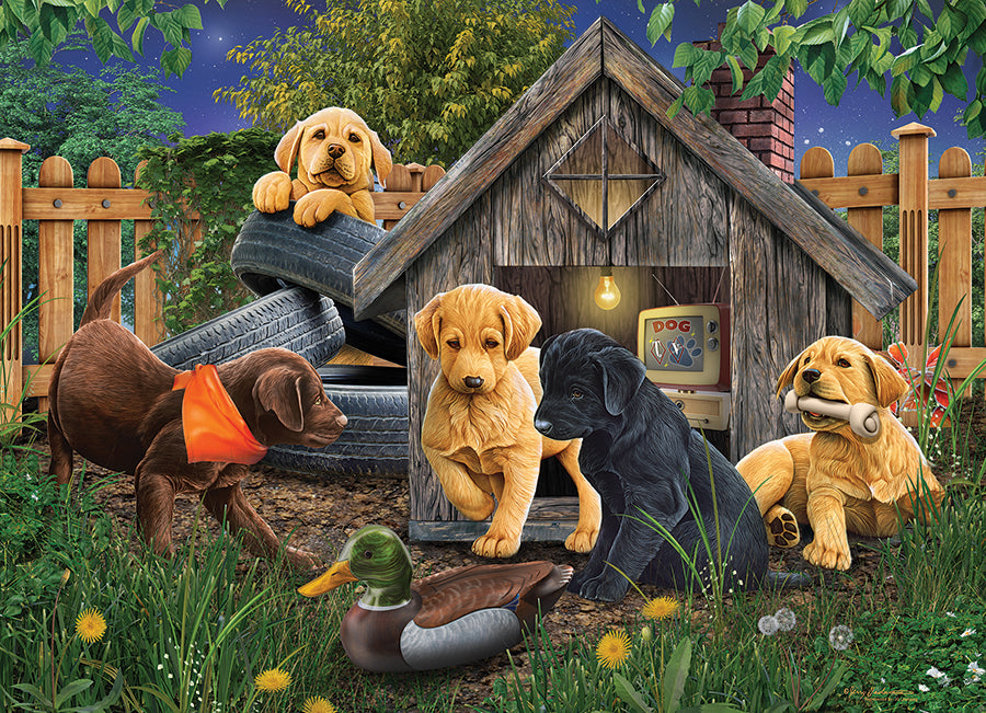 In The Doghouse 1000 Piece Cobble Hill Puzzle - Godamus. Jerry CW-12063
