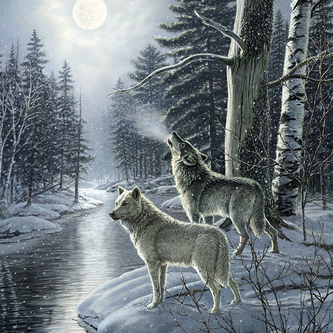 Wolves By Moonlight 1000 Piece Cobble Hill Puzzle - Meger. James A. CW-12078