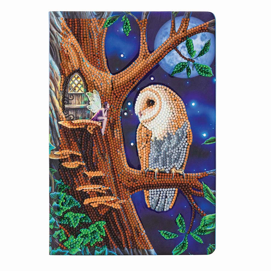 Owl & Fairy Tree Crystal Art Notebook Kit CW-12086