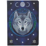 Lunar Wolf Crystal Art Notebook Kit CW-12089