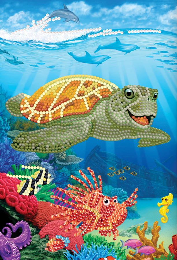 Underwater Turtle Crystal Art Notebook Kit CW-12161