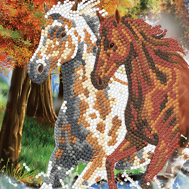 Wild Horses Crystal Art Notebook Kit CW-12165