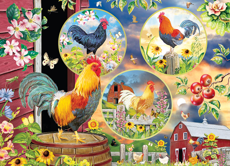 Rooster Magic 500 Piece Cobble Hill Puzzle - Solomon. Rosiland CW-12183_37eba3fe-9112-4ef2-88ec-78eb3a30bdaf