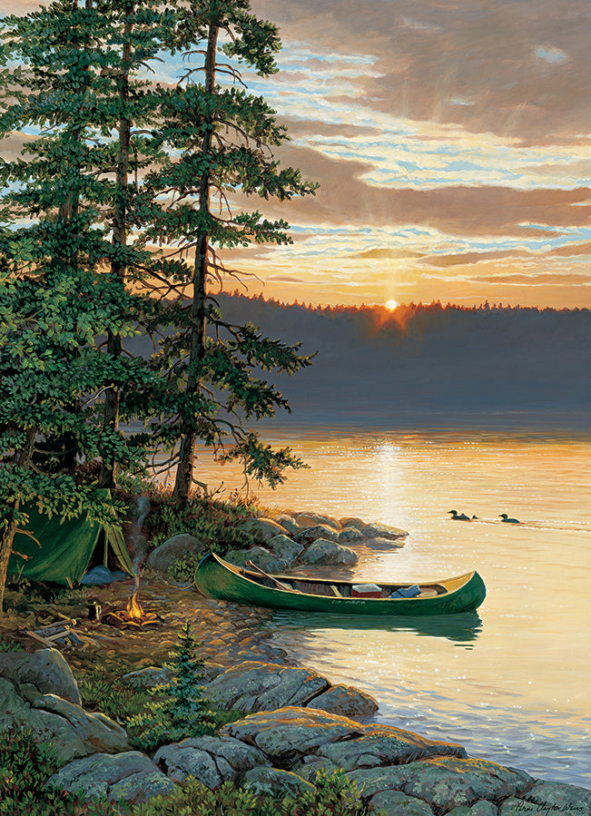 Canoe Lake 500 Piece Cobble Hill Puzzle - Weirs. Persis Clayton CW-12238