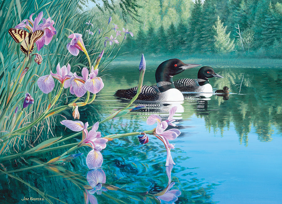 Iris Cove Loons 500 Piece Cobble Hill Puzzle - Kasper. Jim CW-12241_c5b69d1e-830f-4bb3-a75c-aceae1b18965
