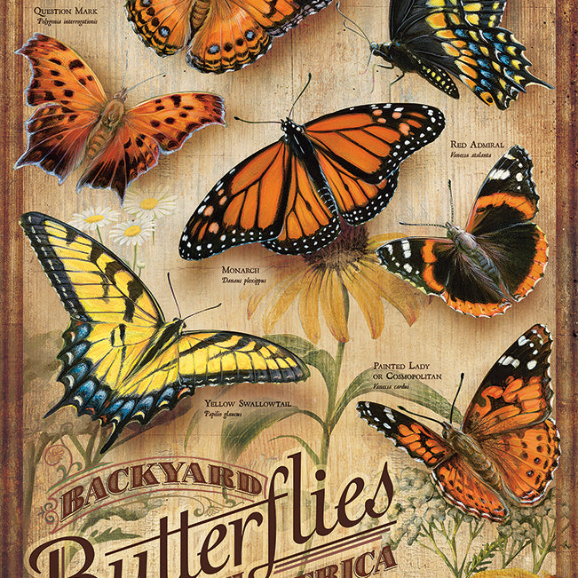 Backyard Butterflies 500 Piece Cobble Hill Puzzle - Millette. Rosemary CW-12244_c29e8bab-3b59-4ab8-b7cc-720c0e09258f