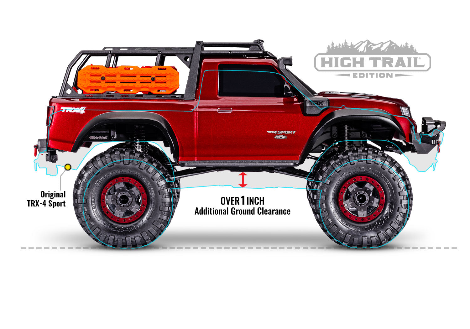 Traxxas TRX-4 Sport High Trail Edition RC Vehicle (1/10) - Blue (82044-4-Blue) CW-12741_13