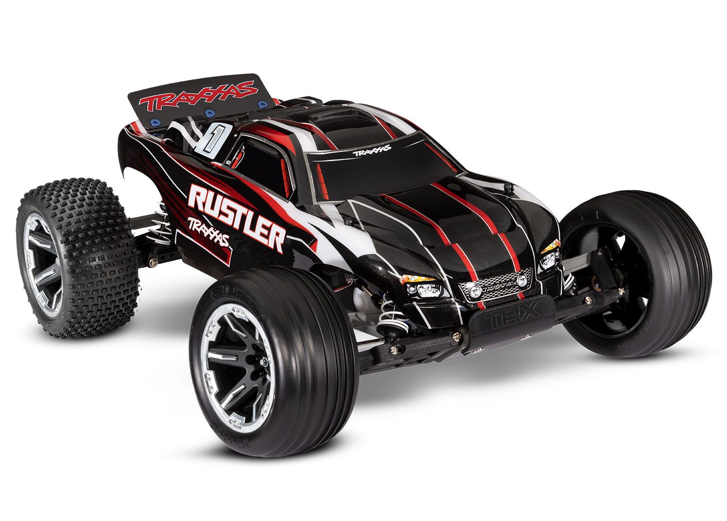 Rustler 1/10 Scale Stadium Truck W/Usb-C Black CW-12790
