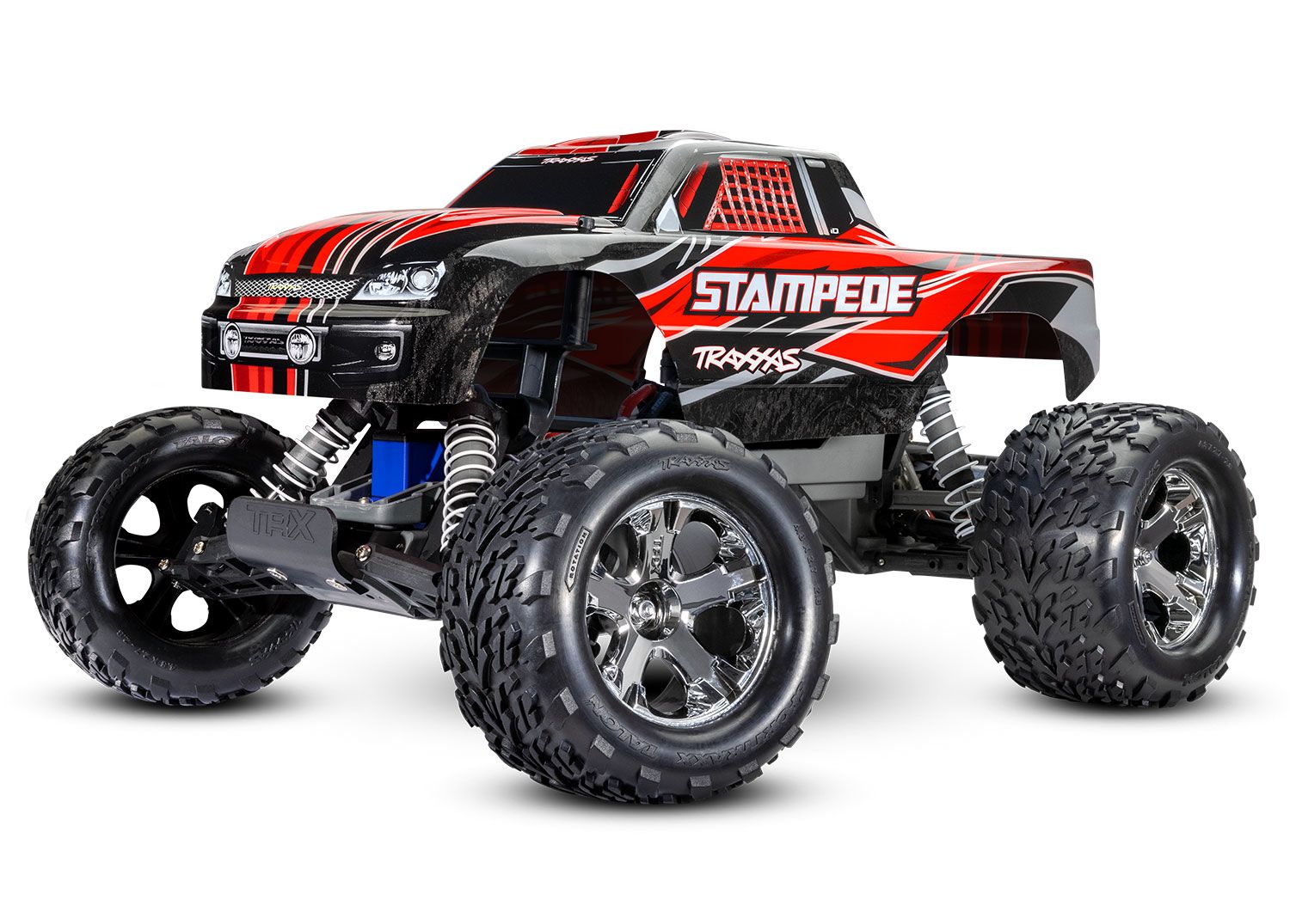 Stampeded 1/10 Scale Monster Truck W/Usb-C Red CW-12794