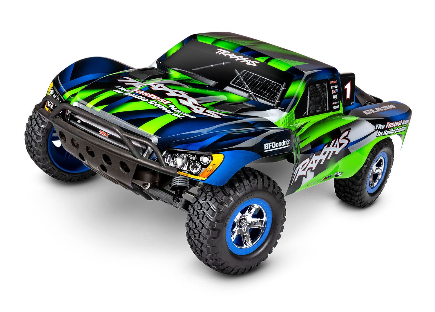 Slash 1/10 Scale 2Wd Short Course Truck W/Usb-C Green CW-12798