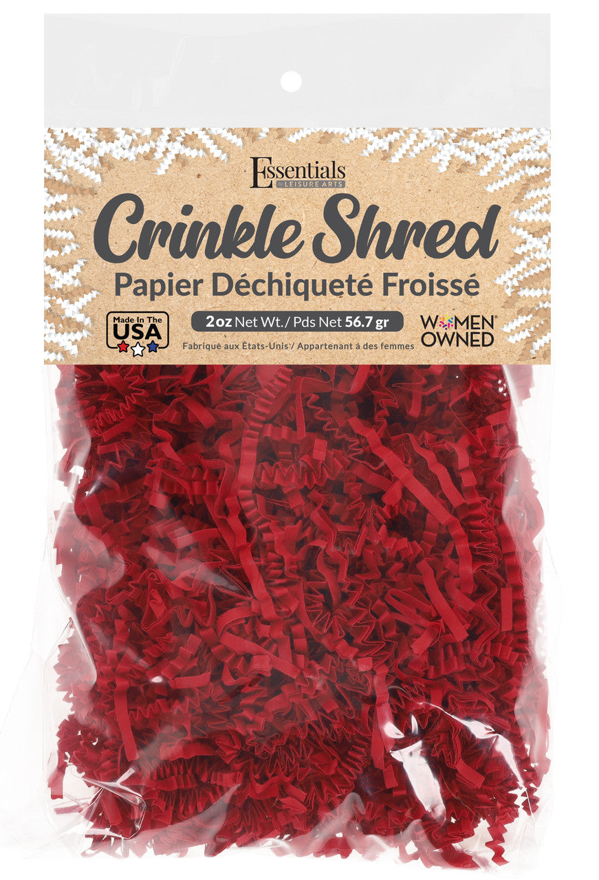Red Crinkle Shred 2Oz CW-13091