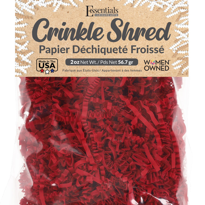 Red Crinkle Shred 2Oz CW-13091