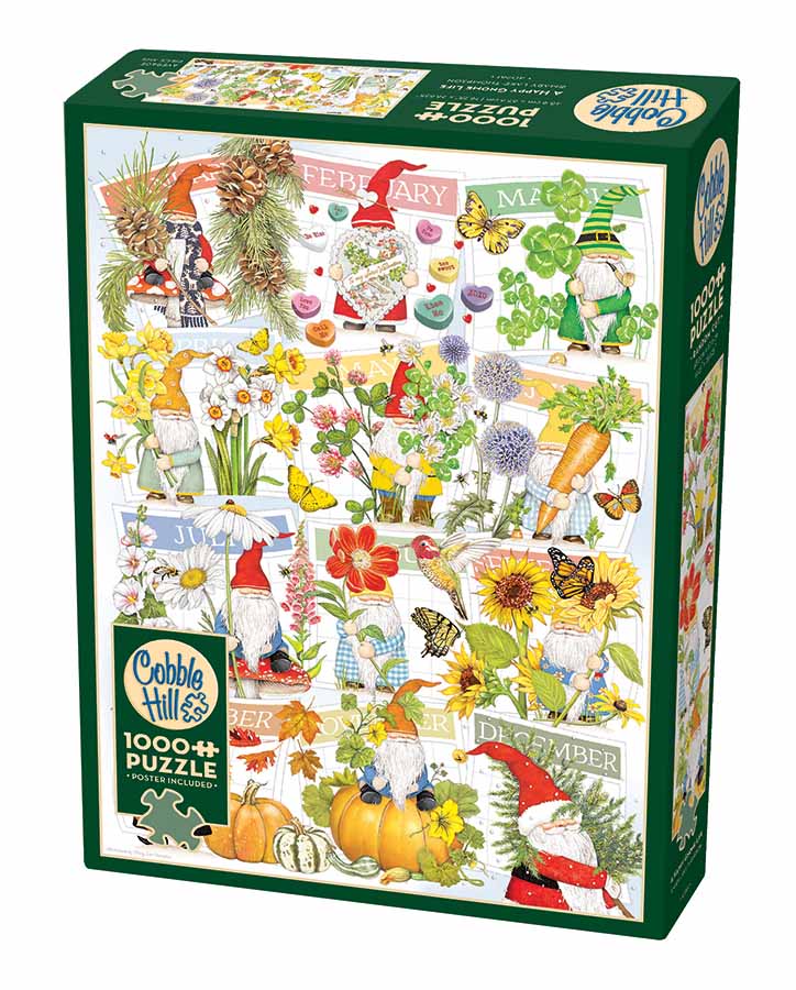 A Happy Gnome Life 1000 Piece Puzzle - Lake-Thompson. Mary CW-13166