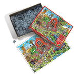Doodle Town: Farmyard Folly 1000 Pc Puzzle - Whamond. Dave CW-13173_3